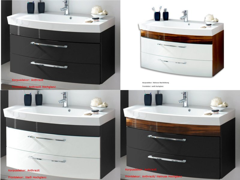 badmobel set 100 cm, posseik badmöbelset "rima" 100cm 4-teilig mit spiegelschrank 90cm, Design ideen